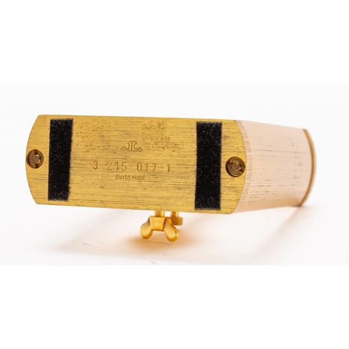 541A - Jaeger-LeCoultre a rectangular gilt-brass and perspex mantel clock having an eight-day duration jewe... 