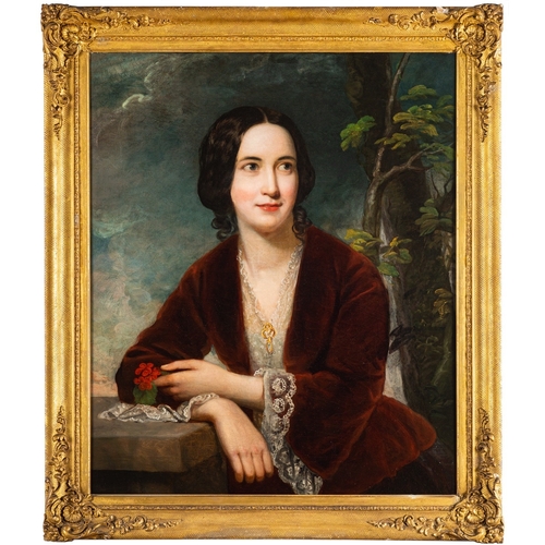 624 - British School, 19th Century - Portrait of Maria Brown, daughter of William and Maria Brown, wearing... 