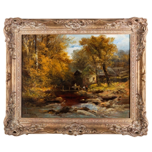 659 - William Widgery (British, 1826-1893) - Lydford Mill - Oil on board - 33 x 43.5cm - 46 x 57cm framed ... 