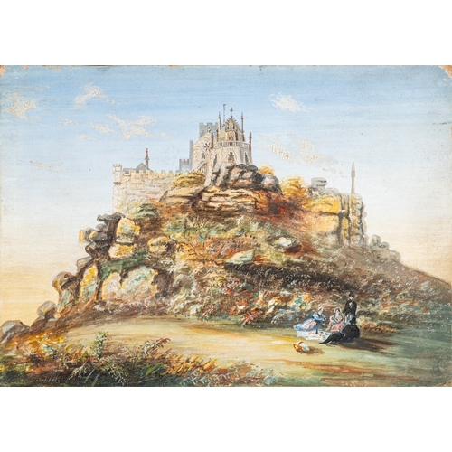 685 - John Thomas Blight FSA (British, 1835-1911) - Views of St. Michael's Mount, Cornwall- Two watercolou... 