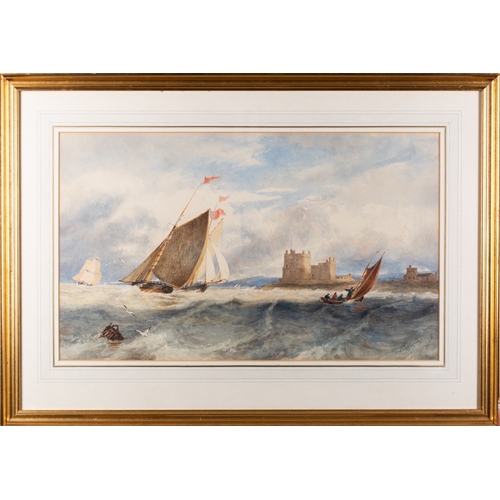 688 - Attributed to James John Wilson Carmichael (British, 1800-1868) - Maritime scenes with British ships... 