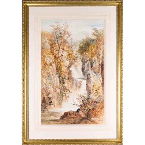 693 - William Widgery (British, 1826-1893) - Kitt's Steps, Lydford - Watercolour - 69 x 41.5cm - 96 x 67cm... 