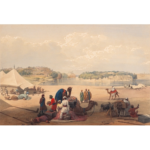 730 - After James Atkinson (British, 1780-1852) - Sketches in Afghanistan - Album of twenty-five colour li... 