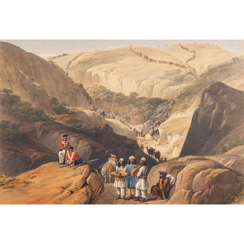 730 - After James Atkinson (British, 1780-1852) - Sketches in Afghanistan - Album of twenty-five colour li... 