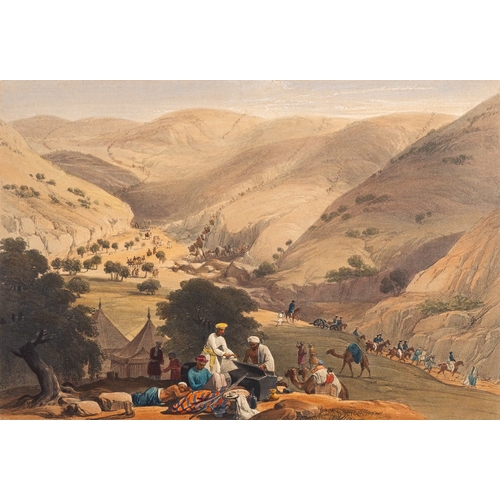 730 - After James Atkinson (British, 1780-1852) - Sketches in Afghanistan - Album of twenty-five colour li... 