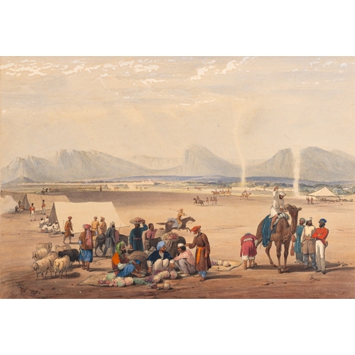 730 - After James Atkinson (British, 1780-1852) - Sketches in Afghanistan - Album of twenty-five colour li... 