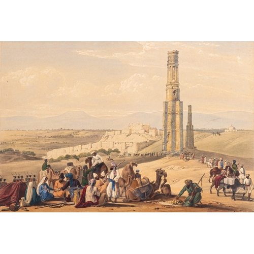 730 - After James Atkinson (British, 1780-1852) - Sketches in Afghanistan - Album of twenty-five colour li... 