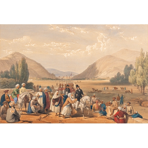 730 - After James Atkinson (British, 1780-1852) - Sketches in Afghanistan - Album of twenty-five colour li... 