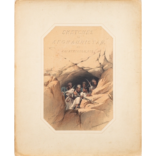 730 - After James Atkinson (British, 1780-1852) - Sketches in Afghanistan - Album of twenty-five colour li... 