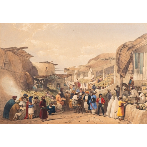 730 - After James Atkinson (British, 1780-1852) - Sketches in Afghanistan - Album of twenty-five colour li... 