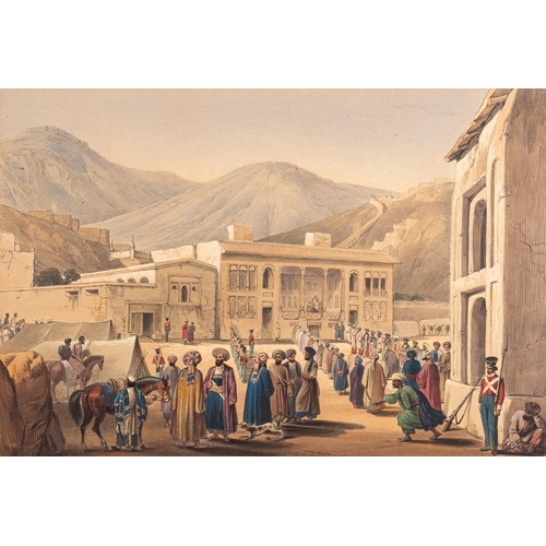 730 - After James Atkinson (British, 1780-1852) - Sketches in Afghanistan - Album of twenty-five colour li... 