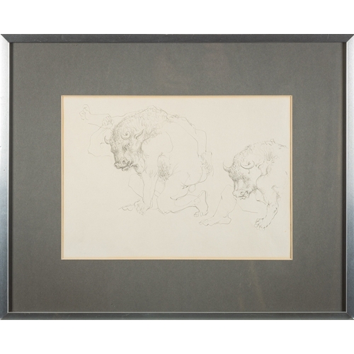 773 - *Michael Ayrton (British, 1921-1975) - Minotaur Studies: preparatory sketch for the Minotaur set of ... 