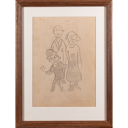 143 - Manner of Laurence Stephen Lowry (British, 1887-1976) - Street and other scenes, and a family portra... 