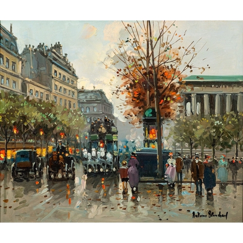 150 - *Antoine Blanchard (French, 1910-1988) Parisian Street Scene Oil on canvas 50 x 60cm Signed lower ri... 