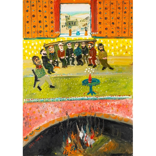 163 - *Fred Yates (British, 1922-2008) - By the Fireside in the Gloaming: An Old Song (scene in The Star I... 