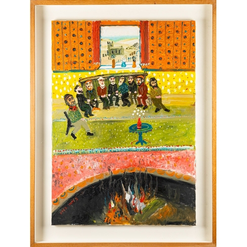 163 - *Fred Yates (British, 1922-2008) - By the Fireside in the Gloaming: An Old Song (scene in The Star I... 