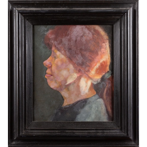 179 - Louise Courtnell (British, b. 1963) - Carolyn - Profile - Oil on canvas - 30 x 25cm - 45.5 x 40.5cm ... 