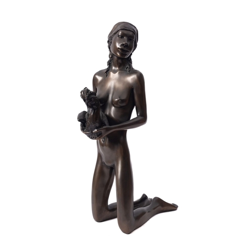 537 - Tom Bowers (1936-2021), 'Anse aux Poulets', a bronze model of a female nude, circa 2000; portrayed a... 