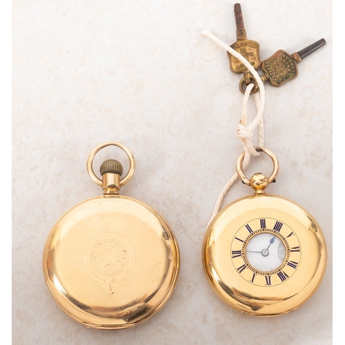 273 - E.J. Dent, London an 18ct gold pocket watch the three-quarter plate movement having an engraved bala... 