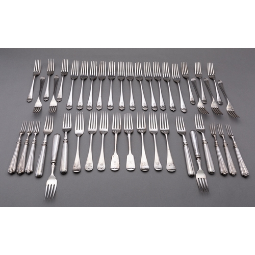 4 - An early 20th century canteen of silver plated Onslow pattern flatware by Elkington & Co., comprisin... 