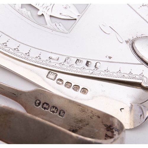 40 - A George III Scottish silver fish slice by Francis Howden, Edinburgh 1798, the blade pieced and engr... 