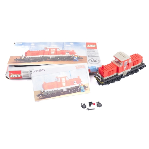 1050 - Lego Electric Railway Set No. 7755 'Diesel Electric Locomotive', red  with DB livery and driver figu... 