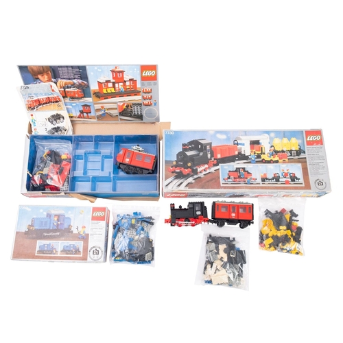 1051 - Lego Electric Railway. Three part sets comprising No.7730 'Electric Goods Train Set', Set No. 7725 '... 