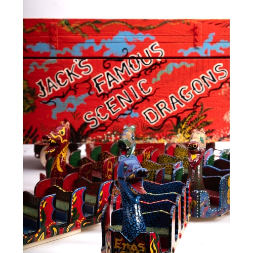 1059 - 'Jacks Famous Scenic Dragons' A scratch built wooden model of a roller coaster. Comprising a wooden ... 