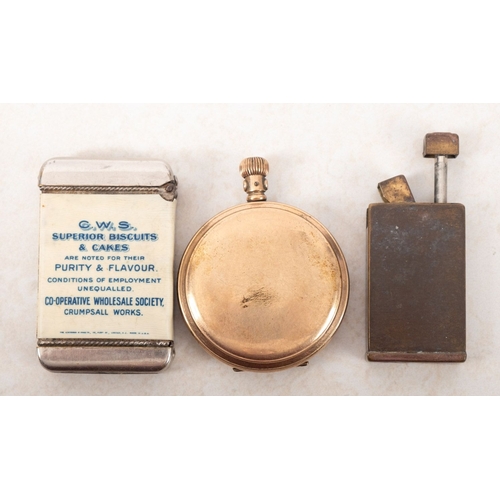 186 - An early 20th century Short and Mason Aurapole brass cased pocket compass. The case opening to revea... 