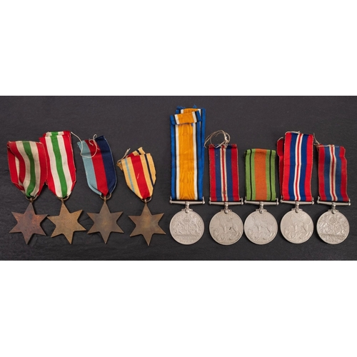 188 - A collection of nine WWII service medals.