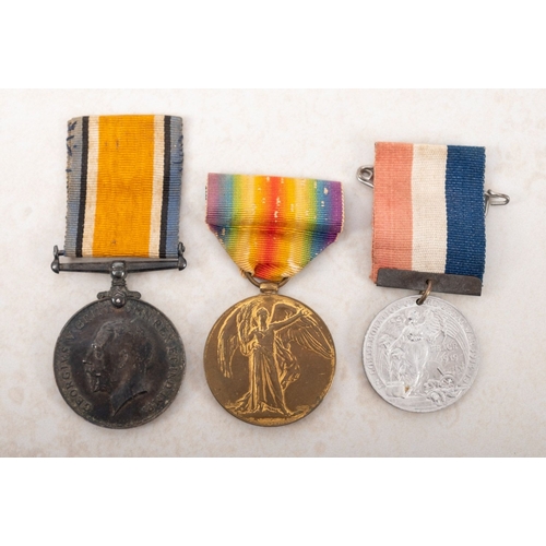 196 - A pair of WWI medals awarded to 3024 Pte G Frampton Duchy of Cornwall Light Infantry. Comprising the... 