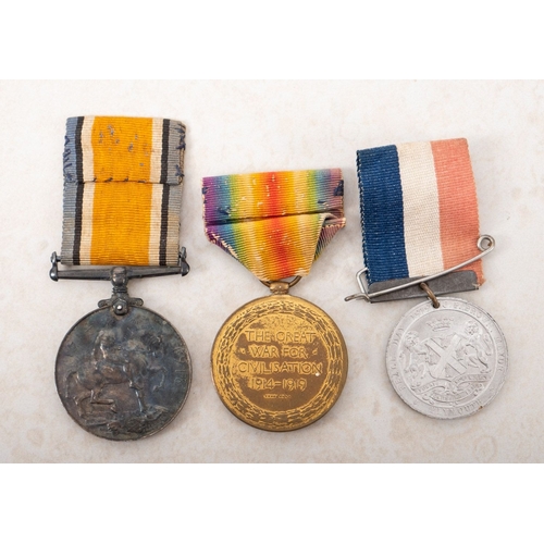 196 - A pair of WWI medals awarded to 3024 Pte G Frampton Duchy of Cornwall Light Infantry. Comprising the... 