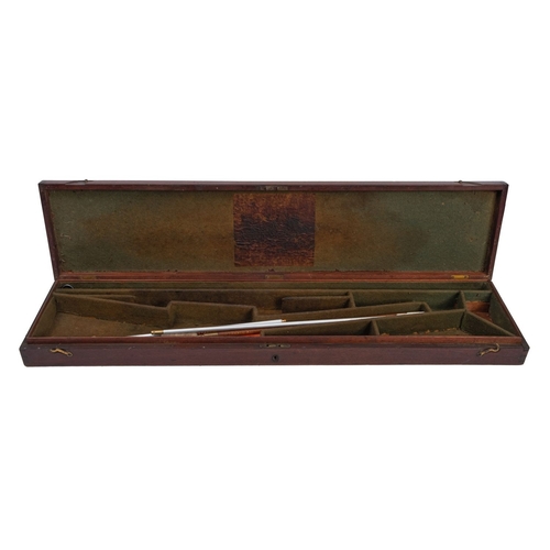 67 - A late 18th or early 19th century William Clark of London Shotgun Case. The mahogany case with brass... 