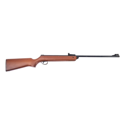 92 - A BSA Meteor break barrel air rifle. .22 calibre with wooden stock and 14'' length of pull.