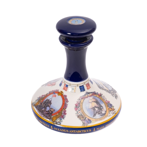 A 20th Century ceramic 'Pusser's Rum' decanter. Showing a portrait of ...