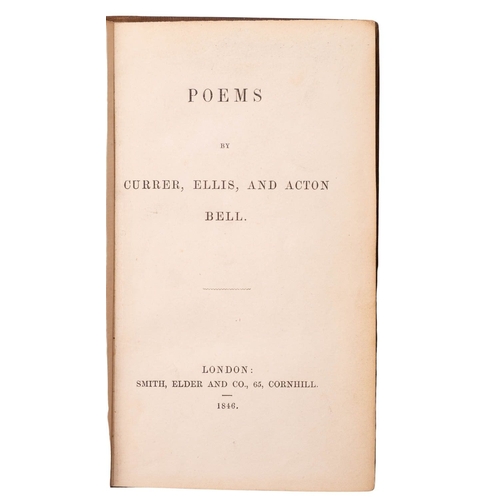 105 - [BRONTË, Charlotte, Emily & Anne]. Poems by Currer, Ellis, and Acton Bell, 1st edition, 2nd issue, L... 