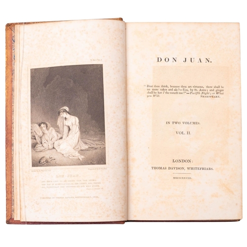 108 - BYRON, George Gordon. 10 vols. uniformly bound, comprising: The Works, in 6 vols., London: John Murr... 