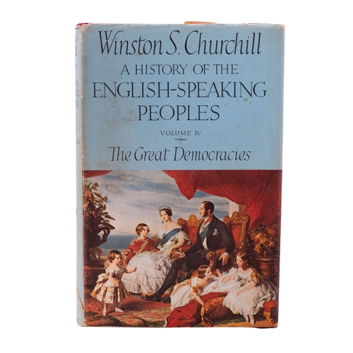 115 - CHURCHILL, Winston S. A History of the English-Speaking Peoples, vols. I to IV, (vol I 2nd edition, ... 