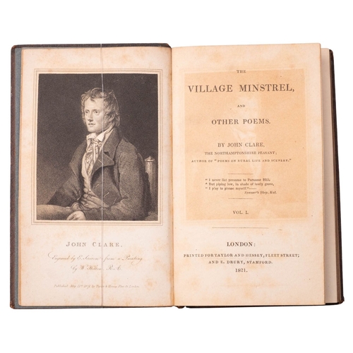 116 - CLARE, John. The Village Minstrel, and Other Poems, 1st edition, 2 vols., London: Printed for Taylor... 