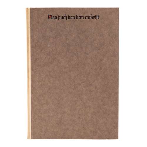 118 - DAS PUCH VON DEM ENTKRIST. [Blockbücher I, facsimile of the C15th block book], Leipzig: Insel-Verlag... 