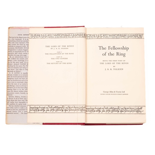 472 - TOLKIEN, J. R. R. The Lord of the Rings, 3 vols. (5th, 4th, 2nd impressions), London: George Allen &... 