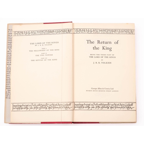 472 - TOLKIEN, J. R. R. The Lord of the Rings, 3 vols. (5th, 4th, 2nd impressions), London: George Allen &... 