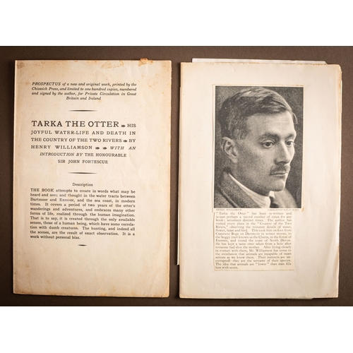 473 - WILLIAMSON, Henry. Tarka The Otter, His Joyful Water-Life & Death in the Country of the Two Rivers, ... 