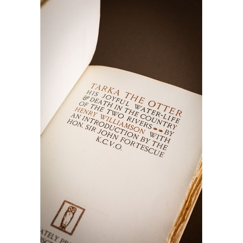 473 - WILLIAMSON, Henry. Tarka The Otter, His Joyful Water-Life & Death in the Country of the Two Rivers, ... 