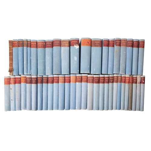 65 - PUNCH. Punch, or the London Charivari. A broken run*, 1914-1946 in 47 vols., num. illustrations, blu... 