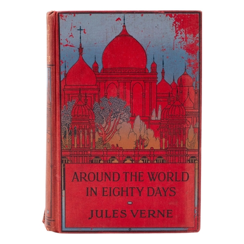 77 - VERNE, Jules. Around the World in Eighty Days, London: Samson Low, Marston & Company Ltd., nd, col. ... 