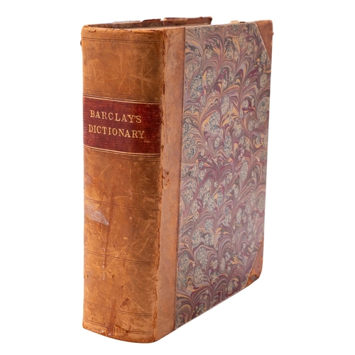 83 - BARCLAY, James. A Complete and Universal Dictionary of the English Language, a new edition, London: ... 