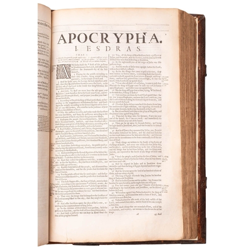 88 - BIBLE [English, King James', with Geneva notes]. The Holy Bible Containing the Old Testament And the... 