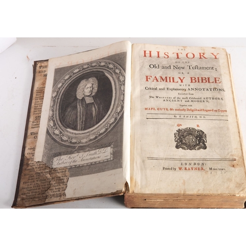 90 - BIBLE, English. SMITH, S. The History of the Old and New Testament: or, a Family Bible..., [one vol.... 