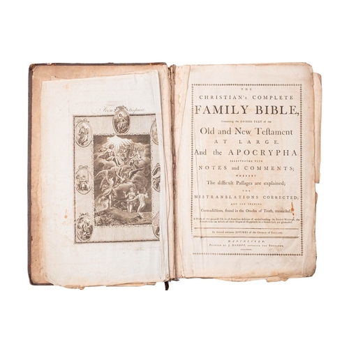 91 - BIBLE, English. The Christian's Complete Family Bible, one vol. Old Testament only, Manchester: Prin... 
